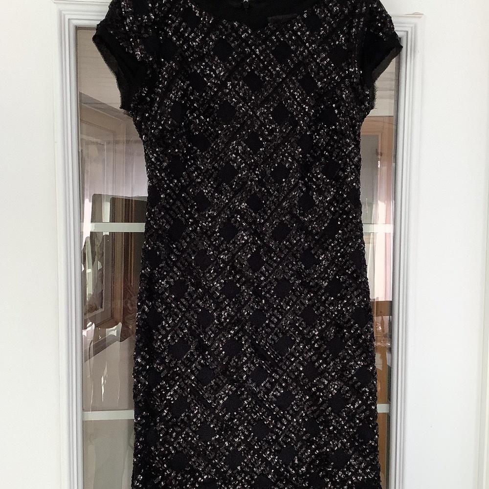 Black sequins formal dress